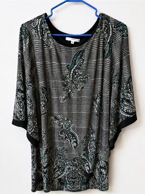 ⭐️3/$20 Studio One New York Paisley Plaid Tunic Dress| Size 2X